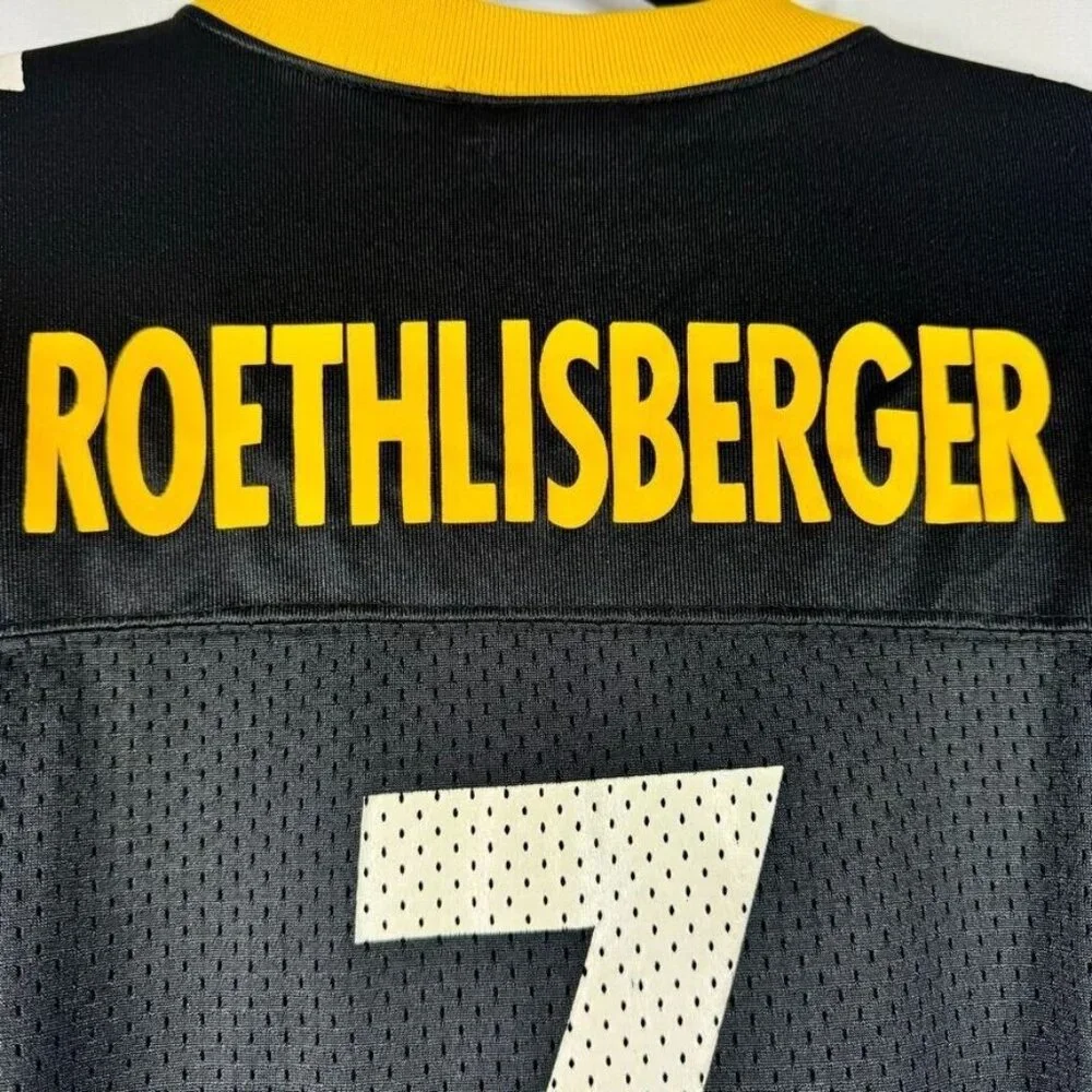 Reebok NFL Players Inc Steelers Jersey Roethlisberger 7 Size Boys Youth XL 18-20